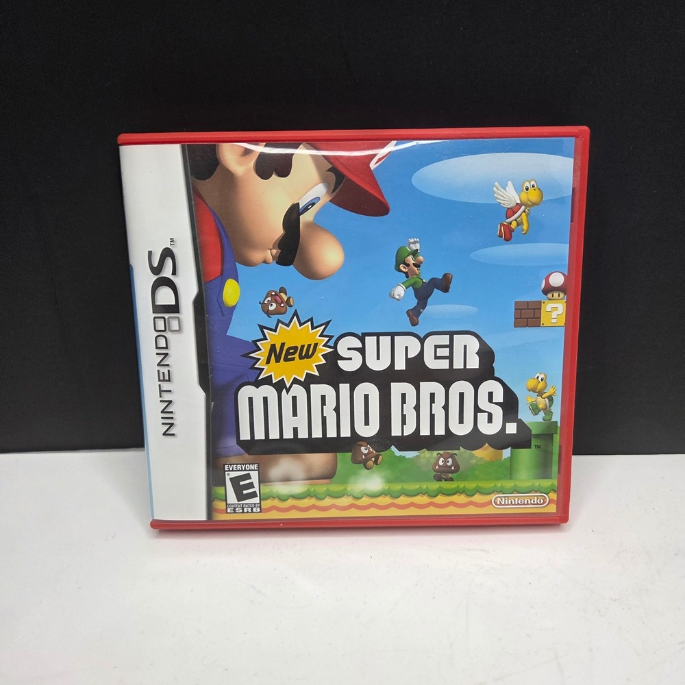 Nintendo DS New Super Mario Bros Game CIB Red Case Manual NTR-A2DE-USA Authentic